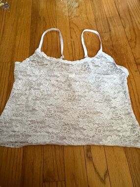 PINK Victoria's Secret White Lace Cami Tank